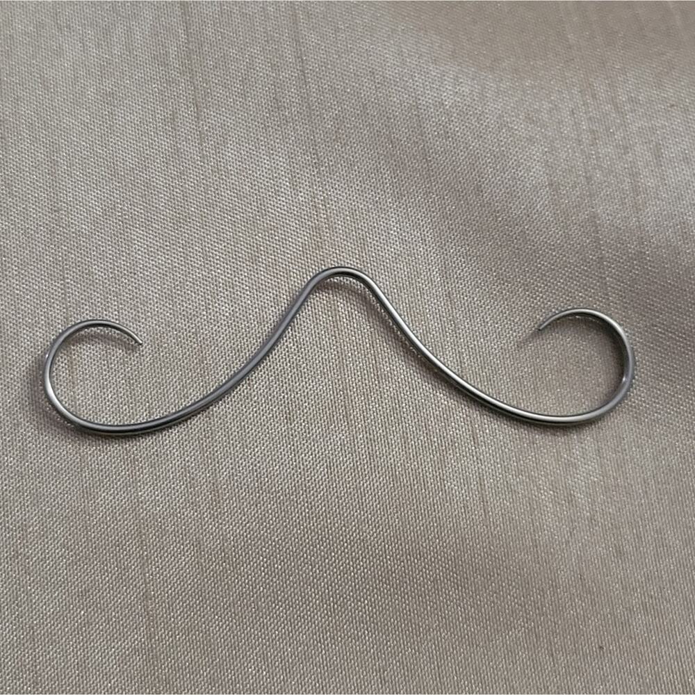 16 gauge 1.2 mm stainless steel curly mustache septum nose piercing